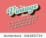 vector of stylized vintage font ... | Shutterstock .eps vector #1061831714