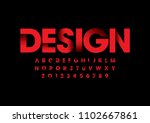 vector of modern bold font and... | Shutterstock .eps vector #1102667861