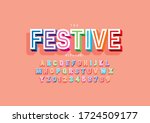 vector of stylized modern font... | Shutterstock .eps vector #1724509177