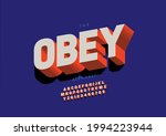 vector of stylized obey... | Shutterstock .eps vector #1994223944