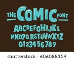 vector of modern comical font... | Shutterstock .eps vector #606088154