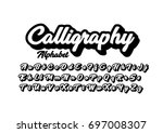vector of modern calligraphic... | Shutterstock .eps vector #697008307