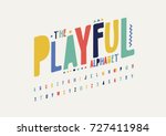 vector of modern playful font... | Shutterstock .eps vector #727411984