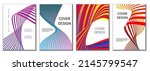 a set of 4 abstract covers.... | Shutterstock .eps vector #2145799547