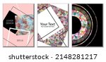 cover design. set of 3 covers.... | Shutterstock .eps vector #2148281217