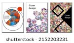 cover design. set of 3 covers.... | Shutterstock .eps vector #2152203231