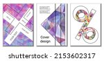cover design. set of 3 covers.... | Shutterstock .eps vector #2153602317