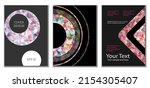 cover design. set of 3 covers.... | Shutterstock .eps vector #2154305407