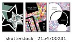 cover design. set of 3 covers.... | Shutterstock .eps vector #2154700231