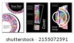 cover design. set of 3 covers.... | Shutterstock .eps vector #2155072591