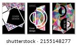 cover design. set of 3 covers.... | Shutterstock .eps vector #2155148277