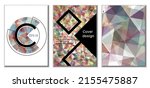 cover design. set of 3 covers.... | Shutterstock .eps vector #2155475887