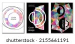 cover design. set of 3 covers.... | Shutterstock .eps vector #2155661191