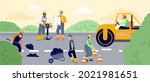 road construction workers... | Shutterstock .eps vector #2021981651