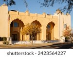 Small photo of Phoenix, Arizona, USA, January 1, 2024: Exterior view of the Guru Nanak Dwara which was founded in 1970 as an Ashram spiritual learning center, committed to practicing the Sikh way of life and yoga