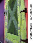 Old Colorful Fish Shack Door 