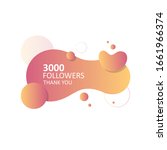 3000 followers  thank you... | Shutterstock .eps vector #1661966374