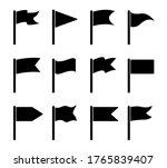 flag icons. shapes for pennants ... | Shutterstock .eps vector #1765839407