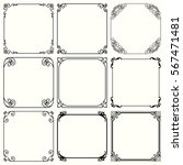 decorative frames  set 48  | Shutterstock .eps vector #567471481