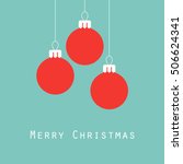 merry christmas greeting card ... | Shutterstock .eps vector #506624341
