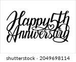 happy 5th wedding anniversary... | Shutterstock .eps vector #2049698114