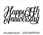 happy 35th wedding anniversary... | Shutterstock .eps vector #2051849534