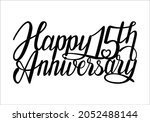 happy 15th wedding anniversary... | Shutterstock .eps vector #2052488144