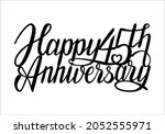 happy 45th wedding anniversary... | Shutterstock .eps vector #2052555971