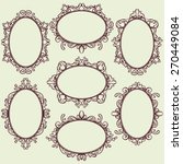 set of oval vintage frames ... | Shutterstock .eps vector #270449084