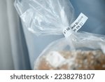 Small photo of expiry date on a bread packet