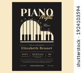 Piano Night Flyer Poster...