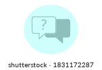 question mark icon in flat... | Shutterstock . vector #1831172287