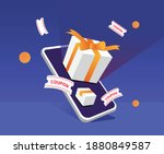 to issue gifts and coupons to... | Shutterstock .eps vector #1880849587