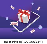 mobile event where coupons and... | Shutterstock .eps vector #2063311694