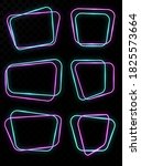 empty glowing neon frames... | Shutterstock .eps vector #1825573664