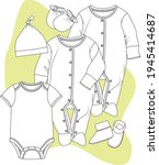 Baby Clothing Design Set. Short ...