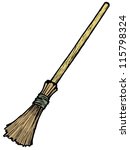 Illustration Of A Broom On...