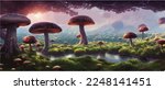 surreal mushroom landscapes ...