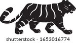 tiger silhouette vector art... | Shutterstock .eps vector #1653016774