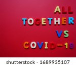 layout of colored letters on... | Shutterstock . vector #1689935107