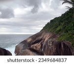 Rocky ocean coast located in the region of Paraty, Brazil.