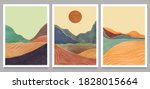 set of creative minimalist hand ... | Shutterstock .eps vector #1828015664