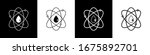 set atom icon isolated on black ... | Shutterstock .eps vector #1675892701