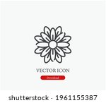 Flower Vector Icon. Editable...