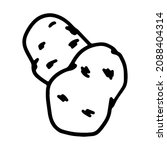 potatoes in doodle style.... | Shutterstock .eps vector #2088404314