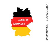 Made In Germany Words On Map....