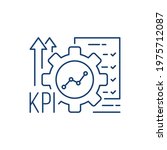 thin line kpi icon with gear... | Shutterstock .eps vector #1975712087