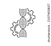 thin line gene and gear like... | Shutterstock .eps vector #2107403837