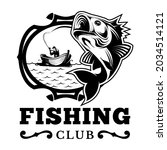 bass fishing logo  vintage ... | Shutterstock .eps vector #2034514121