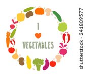 i love vegetables.  healthy... | Shutterstock .eps vector #241809577